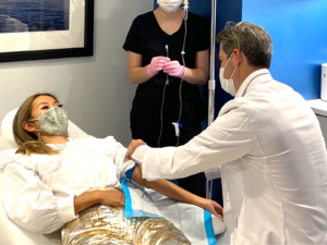 Dr. Brown working with a young patient