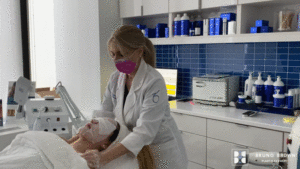 Skin care treatment GIF at Bruno Brown