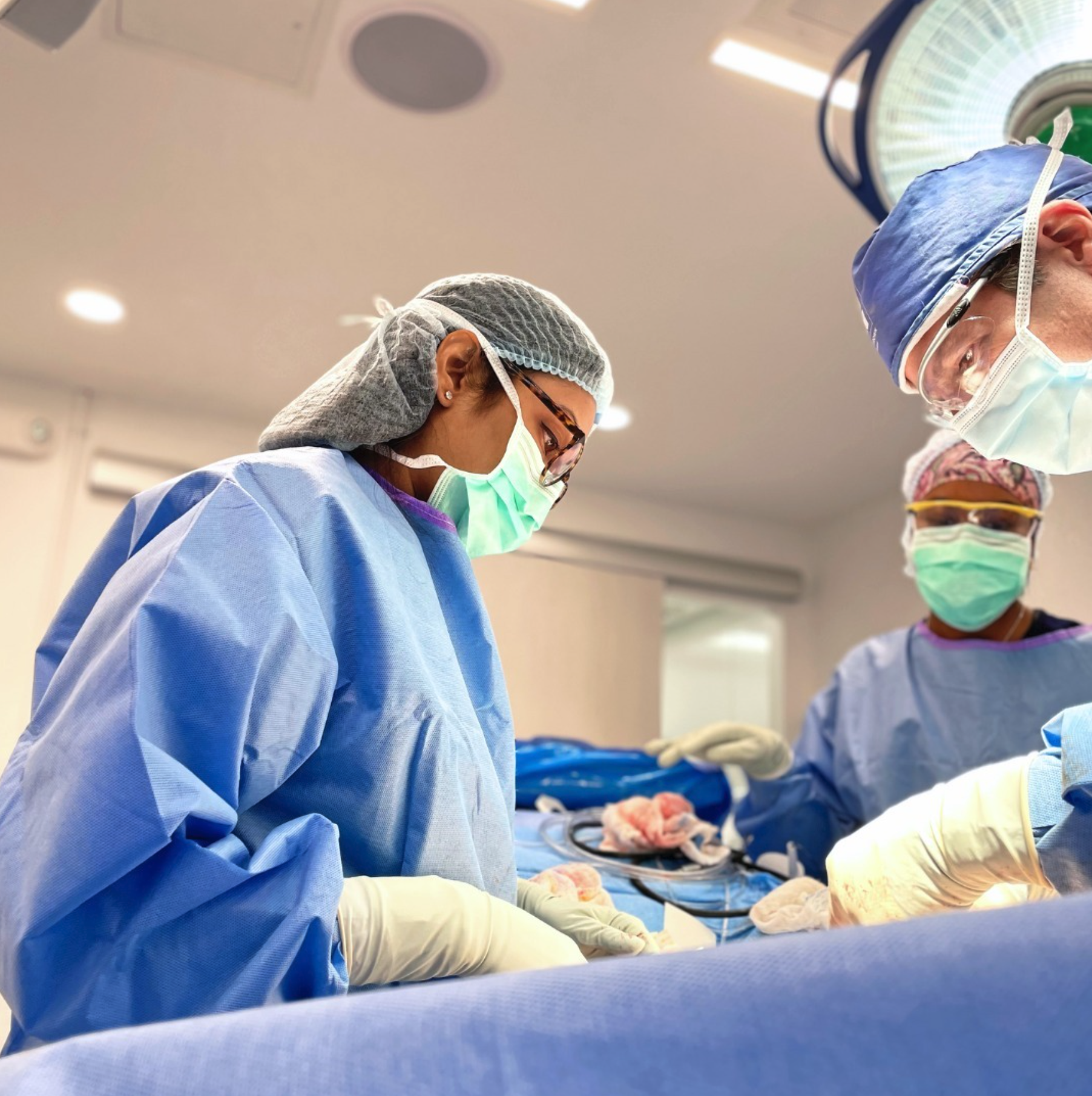 Dr. Yalamanchili in the in-office operating room